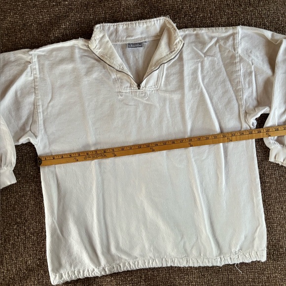 Vintage Distressed Cotton 1/4 Zip Pullover - Picture 13 of 14